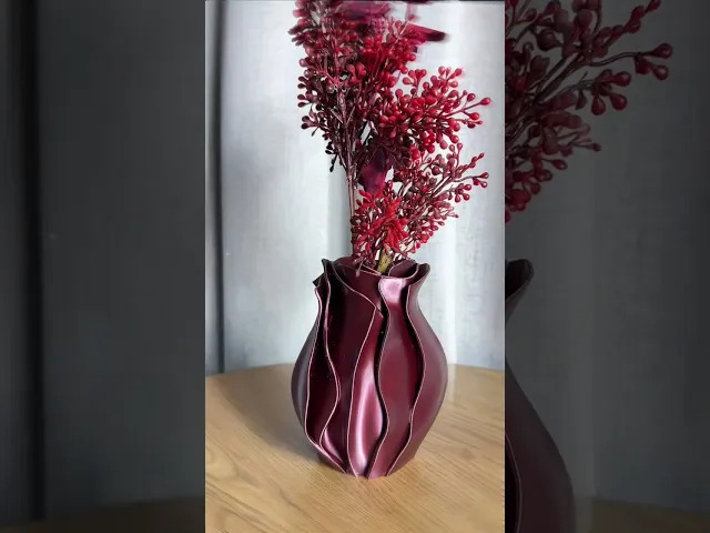Elegant Rose Vase - 3D Printable Home Decor video thumbnail