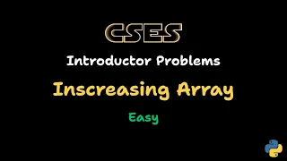 Increasing Array - CSES Problem Sheet Solution Introductory Problems