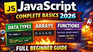 JavaScript Complete Basics 2026 Data Types Arrays Functions Full Beginner Guide map reduce