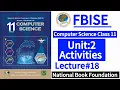 Class 11 Computer Unit 2 All Activities New Syllabus 2024 LearnOnlineWithAnum