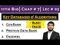 Key DataBases Key Algorithms Gen Bank Protein Data Bank Ensembl BLAST FASTA 11th Bio Ch 7