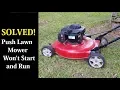 SOLVED - Push Lawn Mower Won t Start and Run