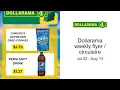 Dollarama weekly flyer circulaire Jul 22 - Aug 13