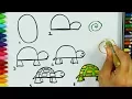 Turtle Coloring How to Draw Coloring Books Coloring Pages Learn Colors for Children