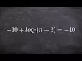 Learn how to solve a logarithmic equation by rewriting as an exponential equation