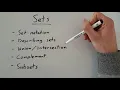 SETS - Notation Union Intersection Complement and Subsets with Examples