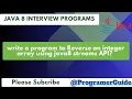 write a program to Reverse an integer array using java8 streams API