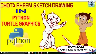 Chota Bheem Drawing in Python Turtle Graphics How to insert image into python turtle Source code