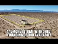 Off-grid retreat with shed Includes 4 13-acre Land Financing Option Available