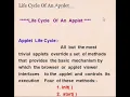 Life cycle of an Applet in Java by Dolly Kant