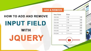 How to Add and Remove input fields dynamically with jQuery