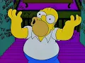 Simsons Simpsons Fat Homer tried frightening Marge but scared himself and fall onto stairs