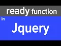 jquery basic function - document ready function jquery in english