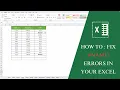 How To Fix Errors in your Excel