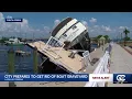Punta Gorda prepares to remove 4 sunken boats from Laishley Marina
