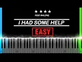 Post Malone - I Had Some Help feat Morgan Wallen Easy Piano Tutorial