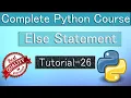 Else Statement In Python Complete Python Course Hindi Tutorial 26