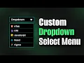 Native Select Dropdown Menu with CSS No JavaScript
