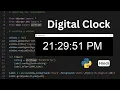 Digital Clock in Python using Tkinter Hindi