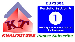 2026 S1 EUP1501 Portfolio Part 1 of 5 Assignment 5