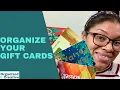 ORGANIZE YOUR GIFT CARDS GIFT ORGANIZATION LABELING