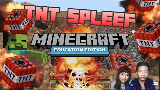 How to Code MINECRAFT TNT SPLEEF Mini Game in Minecraft Education Edition with PYTHON