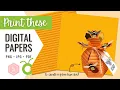 How to Print my FREE Beehive Digital Papers