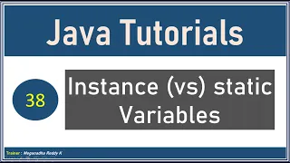 Java Tutorials Instance vs Static variables