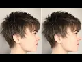 Razor Pixie Short haircut Full tutorial Step by step - Razor Cut Pixie tips Techniques