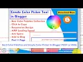 Color Picker Tool JavaScript Code Best Color Palettes Collection Code Use in Blogger