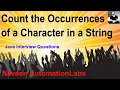 String Interview Question Count the occurrences of a character in a String