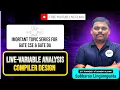 LIVE VARIABLE ANALYSIS GATE CSE DA COMPILER DESIGN