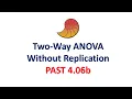 Two-Way ANOVA Without Replication in PAST Statistics Statistics Bio7
