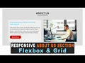 Responsive About Us Section Using HTML CSS GRID