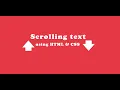 Animation scrolling text using HTML CSS
