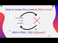 Animated Hamburger Menu Tutorial - CSS Effects Beginner Tutorial