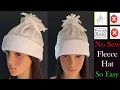 So Easy Diy No Sew Fleece Hat How to Make a Fleece Hat Chapeu de la Gorro de lana