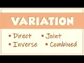 Direct Inverse Joint and Combined Variation Grade 9 Ms Rosette