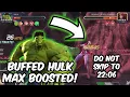 Buffed Hulk MAX Boosted 6 Star Rank 4 Gameplay - Marvel Contest of Champions