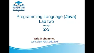 lab2-3 array in java