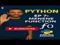 Python EP 7 Menene Function a Python programming language da Hausa dalla-dalla