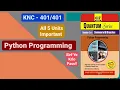 Python Programming Important Topics for All 5 Units for Aktu exam KNC402 Important questions Program