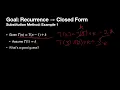 4 2 Data Structures and Algorithms Solving Recurrences via the Substitution Method