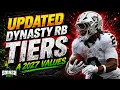 NEW Updated Dynasty RB Rankings Tiers Everything Changed