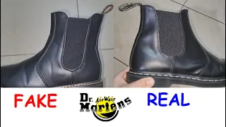 Dr Martens Chelsea boots real vs fake How to spot fake Doc Martens boots