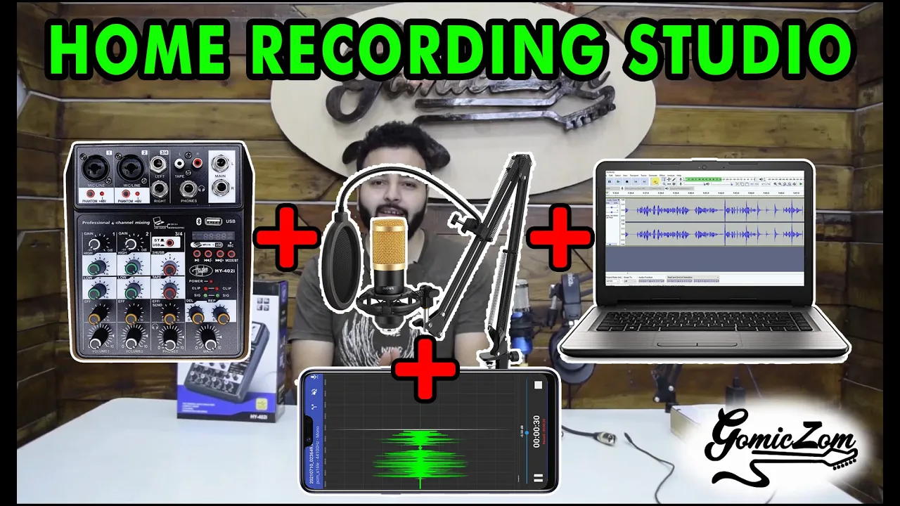 Home Recording Studio Setup Under 5000 | Connect Mixer with Computer and Android Phone for Recording