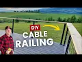 DIY Cable Railing with Metal Posts Built from Scratch