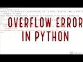 Overflow Error and Runtime Error in Python Solution in Hindi on Division