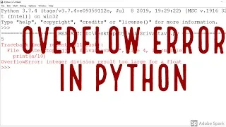 Overflow Error and Runtime Error in Python Solution in Hindi on Division