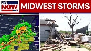 powerful storms slam parts of the midwest damage structures